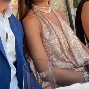 Elegant Gold Sequin Gown